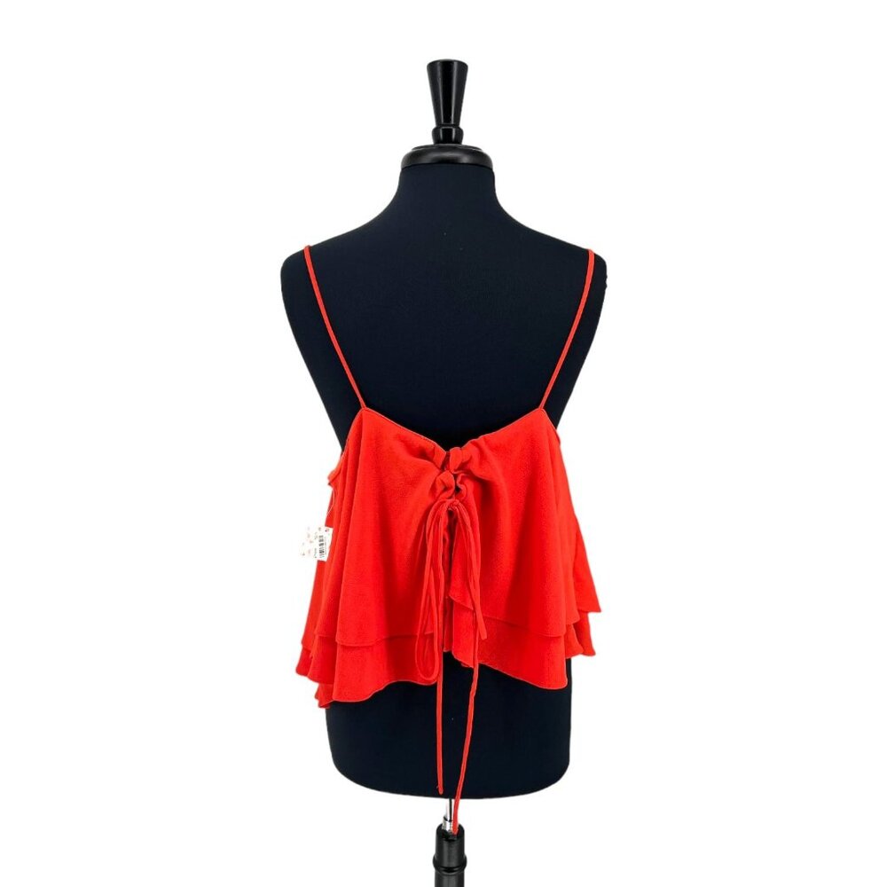 NWT Free People Paprika Tropical Wave Back Lace Up Tank | Large - Picture 5 of 10